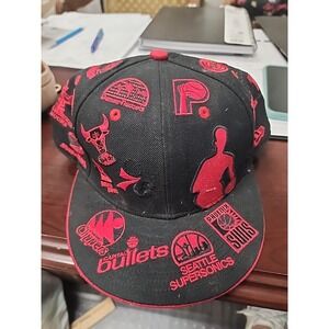 NBA Teams All Over Black/Red HWC Hardwood‎ Classics New Era 8